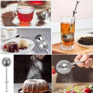 Stainless Steel Tea Filter Powder Shaker Flour Sugar Sieve Cake Decorating Tool Baking Accessory