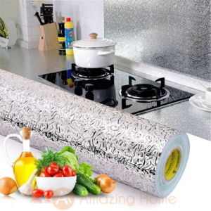 Self Adhesive Kitchen Backsplash Wallpaper Aluminum Foil Sticker