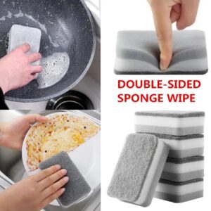 Double-Sided 5 Pcs Dishwashing Sponge Scouring Pad Kitchen Household Cleaning Pad