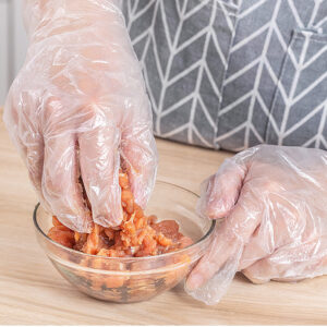 100 Pcs Kitchen Disposable Plastic Gloves