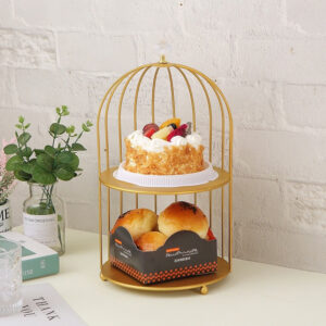 Double Layer Bird Cage Cake Display Stand